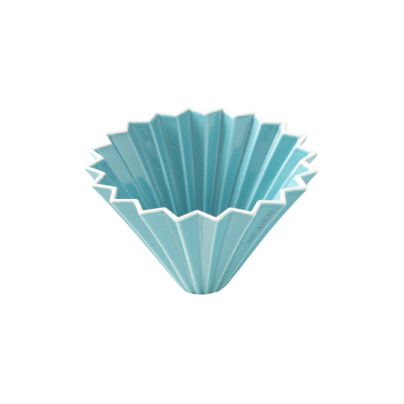 Origami keramický dripper M tyrkysový