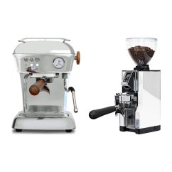 Ascaso DREAM PID leštěný hliník + Eureka Mignon Libra 65 All Purpose, CR white