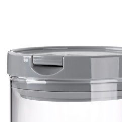 KELA Dóza ARIK skleněná šedá 0,9 l