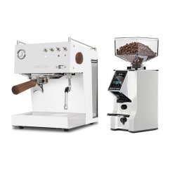 Ascaso Steel Uno PID white + Eureka Mignon Specialita Smart, CR White