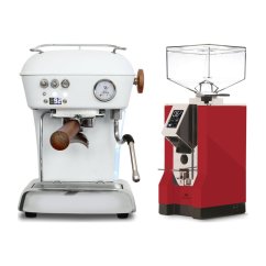 Ascaso DREAM PID Cloud White + Eureka Mignon Specialita, CR Ferrari red