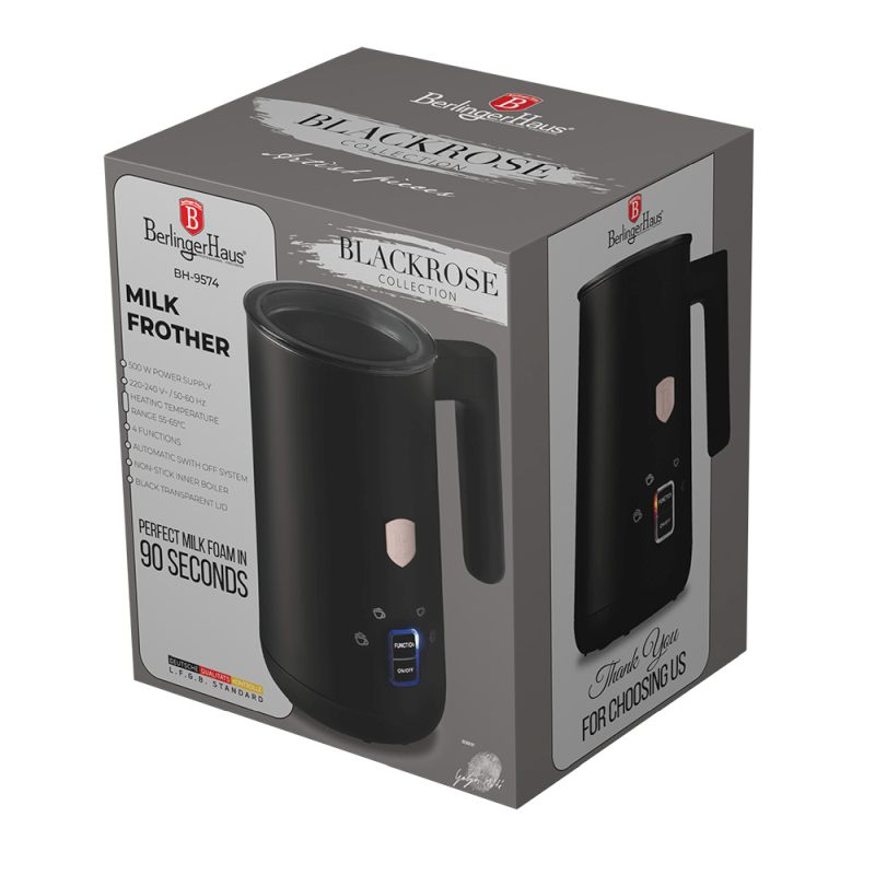BERLINGERHAUS Napěňovač mléka elektrický Matte Black Collection