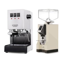 Gaggia Classic E24, bílá + Eureka Mignon Specialita, CR Cream