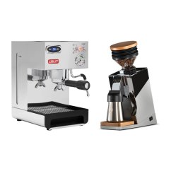 Lelit Anna PL41TEM + Eureka Mignon Single Dose PRO, Chrome & Oak