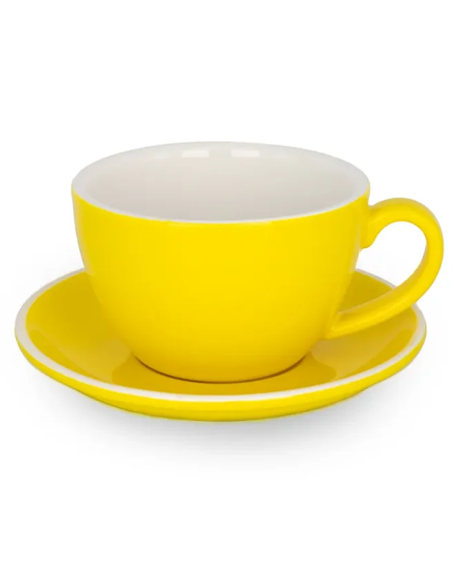 Epic šálek+podšálek 360 ml žlutý 6 ks
