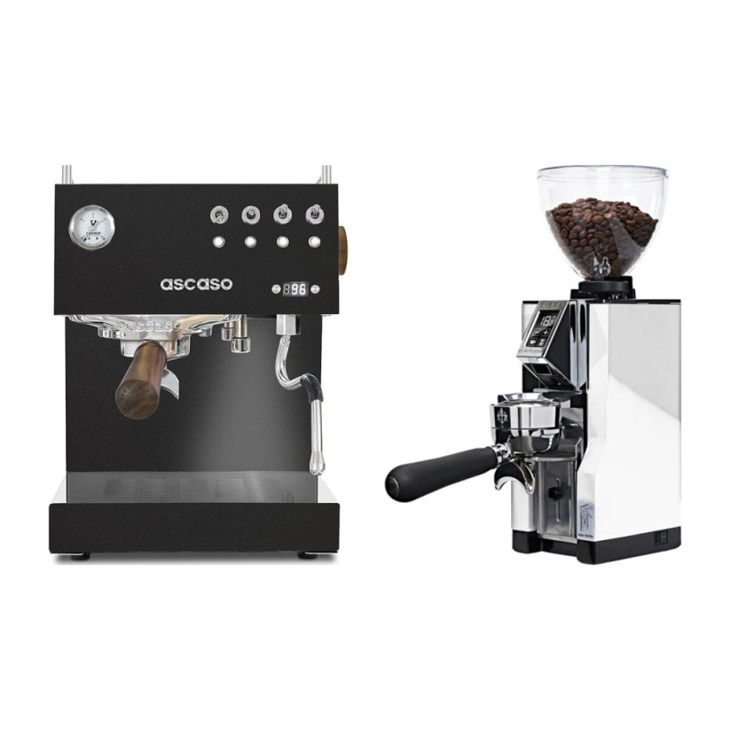 Ascaso Steel DUO PID Black + Eureka Mignon Libra 65 All Purpose, CR white