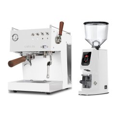 Ascaso Steel DUO PID PLUS, White&Wood + Eureka Atom W 65, white
