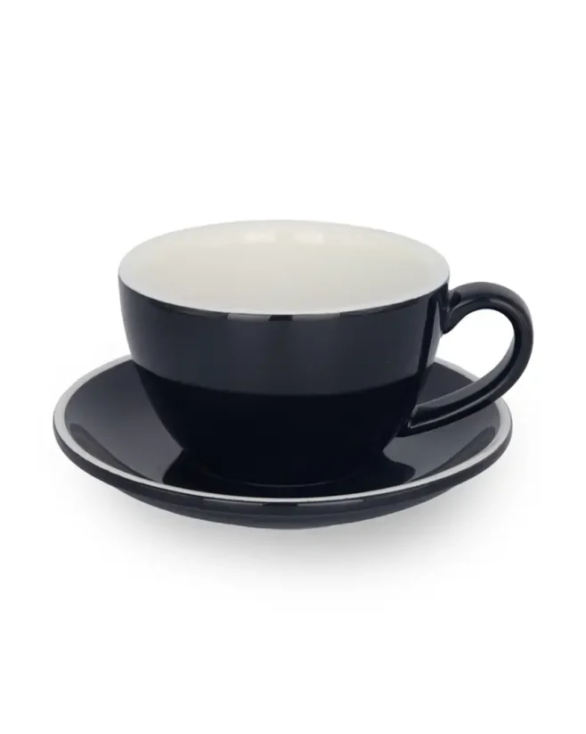 Epic šálek+podšálek 230 ml černý 6 ks