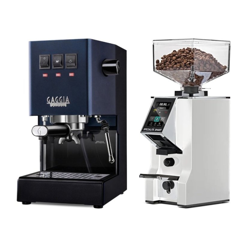 Gaggia Classic E24, modrá + Eureka Mignon Specialita Smart, CR White