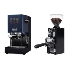 Gaggia Classic E24, modrá + Eureka Mignon Libra 65 All Purpose, CR black