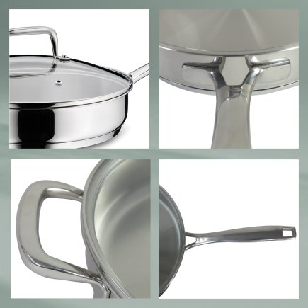 KELA Pánev s poklicí nerez 18/10 FLAVORIA 24 cm