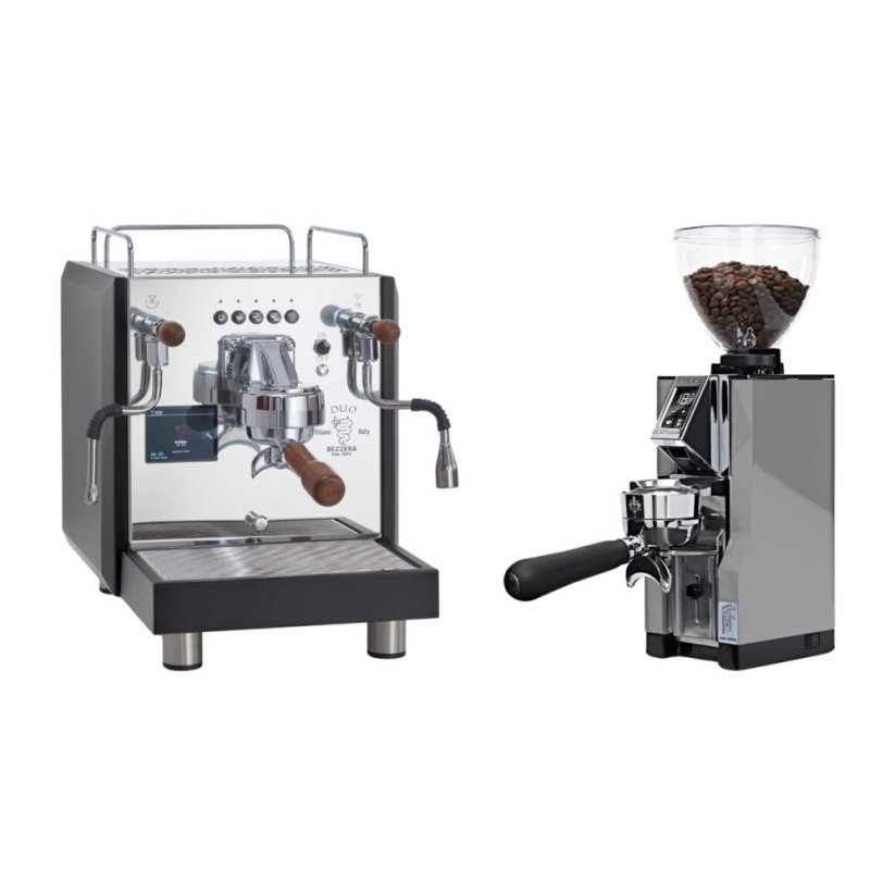 Bezzera DUO DE black + Eureka Mignon Libra 65 All Purpose, CR chrome