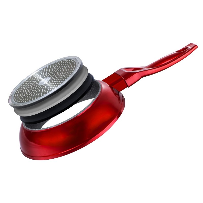 BERLINGERHAUS Pánev s odnímatelnou rukojetí + víko Burgundy Metallic Line 24 cm