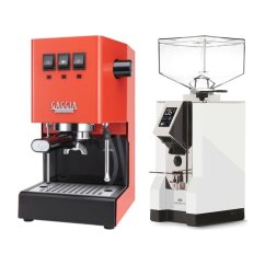 Gaggia Classic E24, oranžová + Eureka Mignon Specialita, CR White