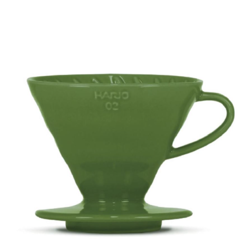 Hario keramický dripper V60-02 tmavě zelený + 40 filtrů