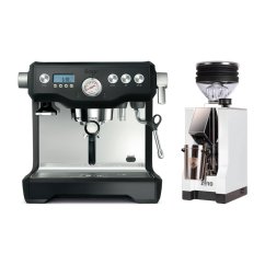Kávovar Sage BES920BTR Black + Eureka Mignon Zero, CR white