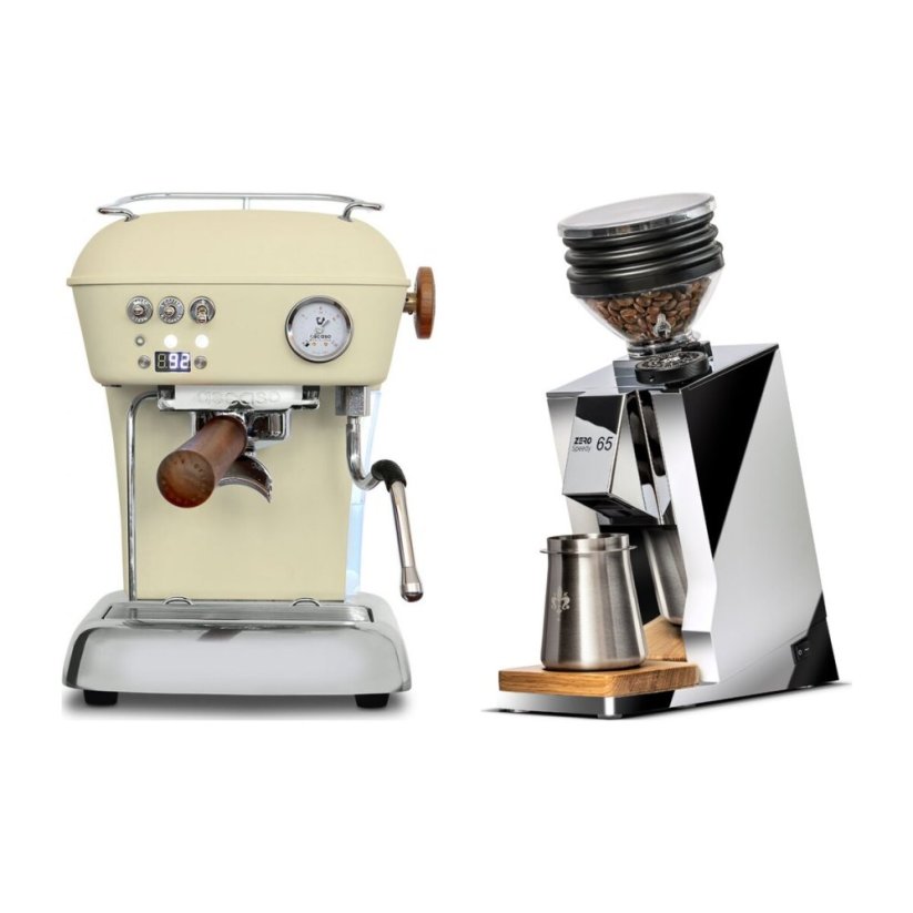 Ascaso DREAM PID Sweet Cream + Eureka Mignon Zero 65 Speedy ALL PURPOSE chróm