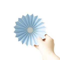 Origami keramický dripper M matně modrý