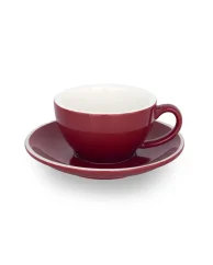 Epic šálek+podšálek 150 ml červený 6 ks