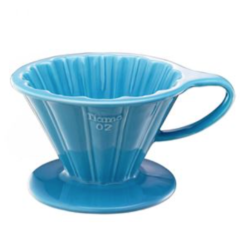 Tiamo keramický dripper na kávu V02 světle modrý