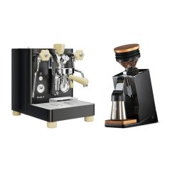 LELIT Bianca  V3  PL162T  black + Eureka Mignon Single Dose PRO, Black & Oak