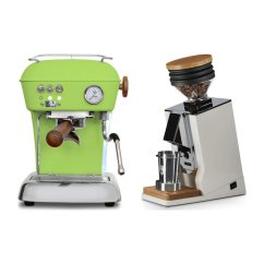 Ascaso DREAM PID Fresh Pistachio + Eureka Mignon Single Dose, White & Oak