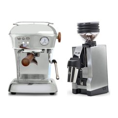 Ascaso DREAM PID leštěný hliník + Eureka Mignon Zero 65 All Purpose, CR chrome