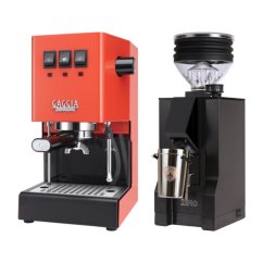 Gaggia Classic E24, oranžová + Eureka Mignon Zero, BL Black
