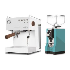 Ascaso Steel Uno PID white + Eureka Mignon Specialita, CR Tiffany blue