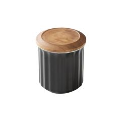 Origami keramická dóza černá