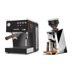 Ascaso Steel Uno PID black + Eureka Mignon Zero 65 Speedy ALL PURPOSE chrome