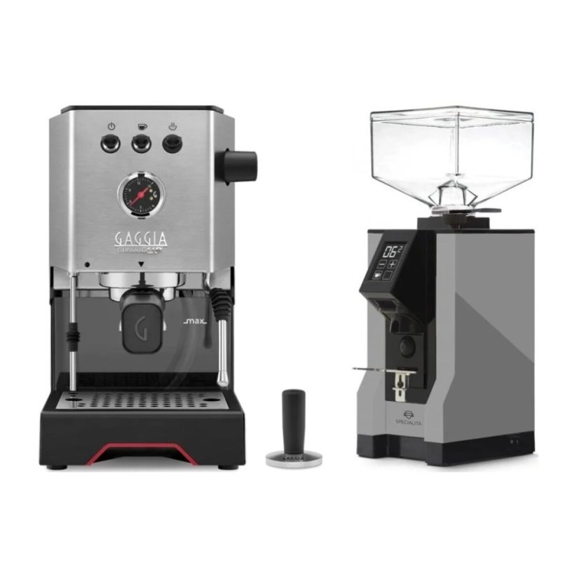 Gaggia Classic Up stříbrná + Eureka Mignon Specialita, BL Grey