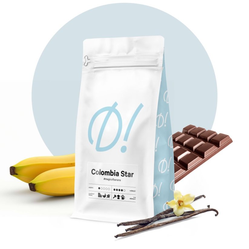 D! Colombia Star #magicofbanana - Velikost balení - káva: 500 g