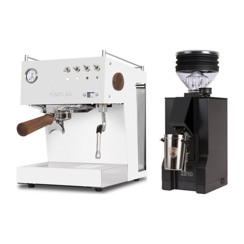 Ascaso Steel Uno PID white + Eureka Mignon Zero, BL Black