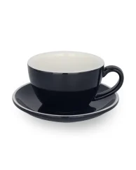 Epic šálek+podšálek 230 ml černý 6 ks