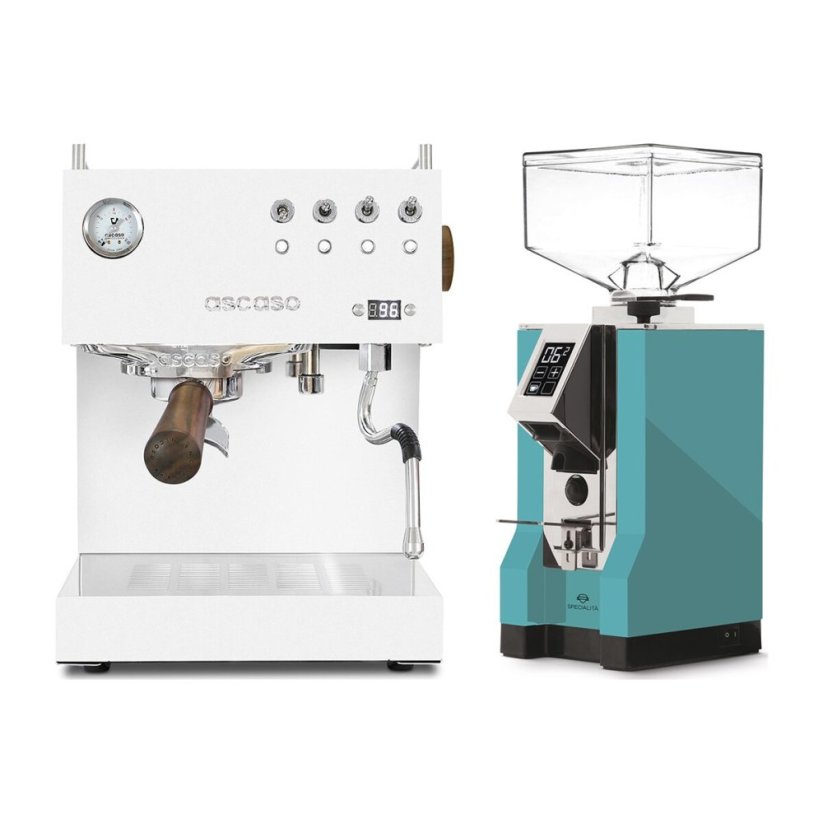 Ascaso Steel DUO PID White + Eureka Mignon Specialita, CR Tiffany blue