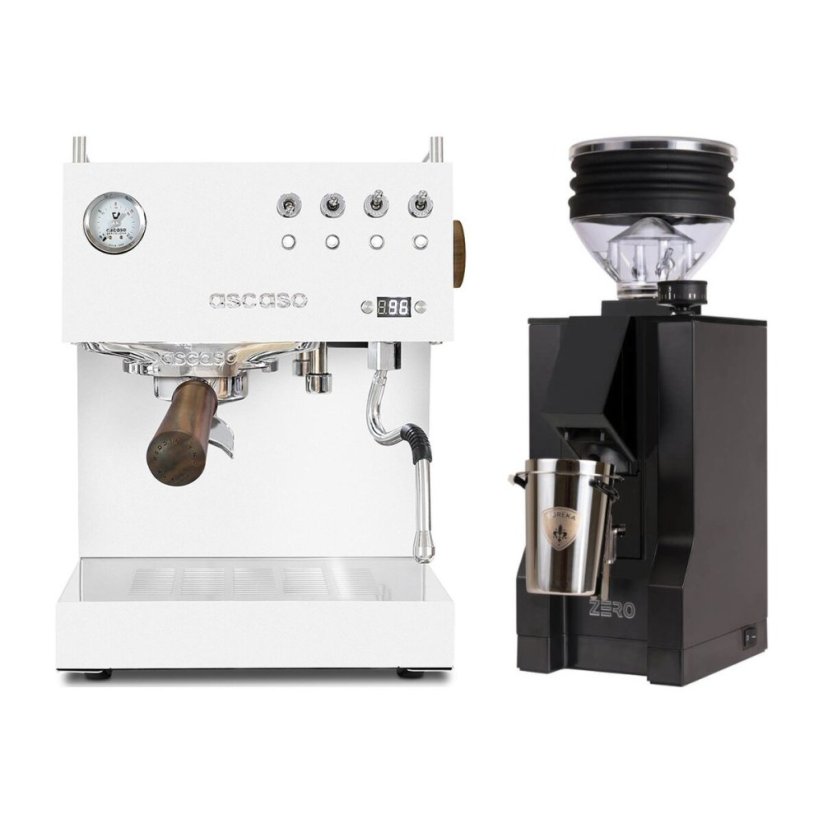 Ascaso Steel DUO PID White + Eureka Mignon Zero, BL Black