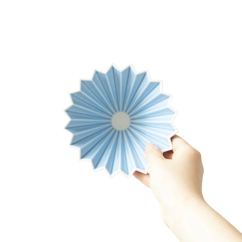 Origami keramický dripper S matně modrý