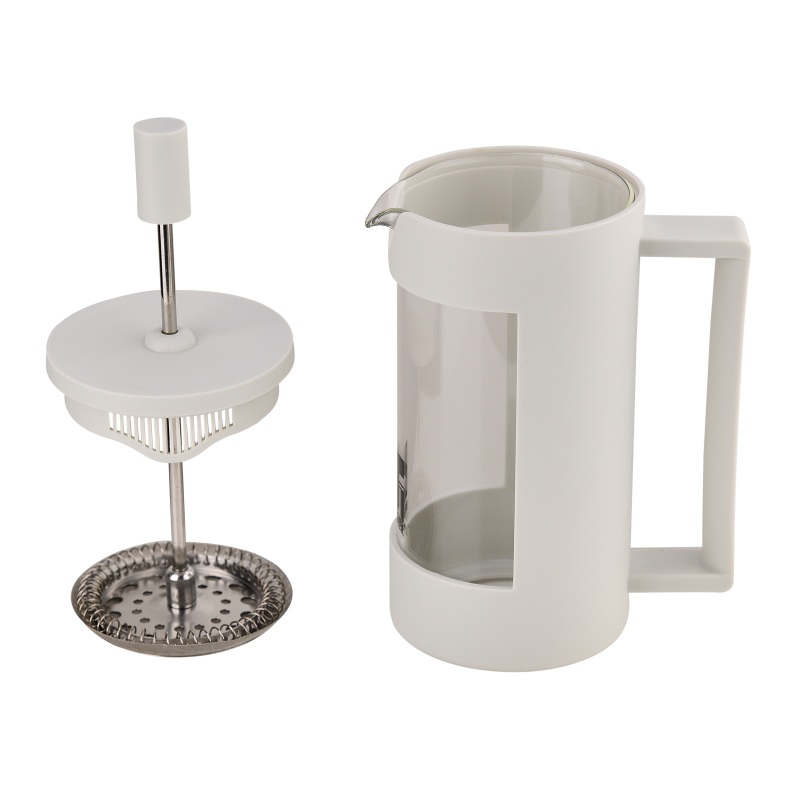 BERGNER Konvice na čaj a kávu LINES French Press 350 ml bílá