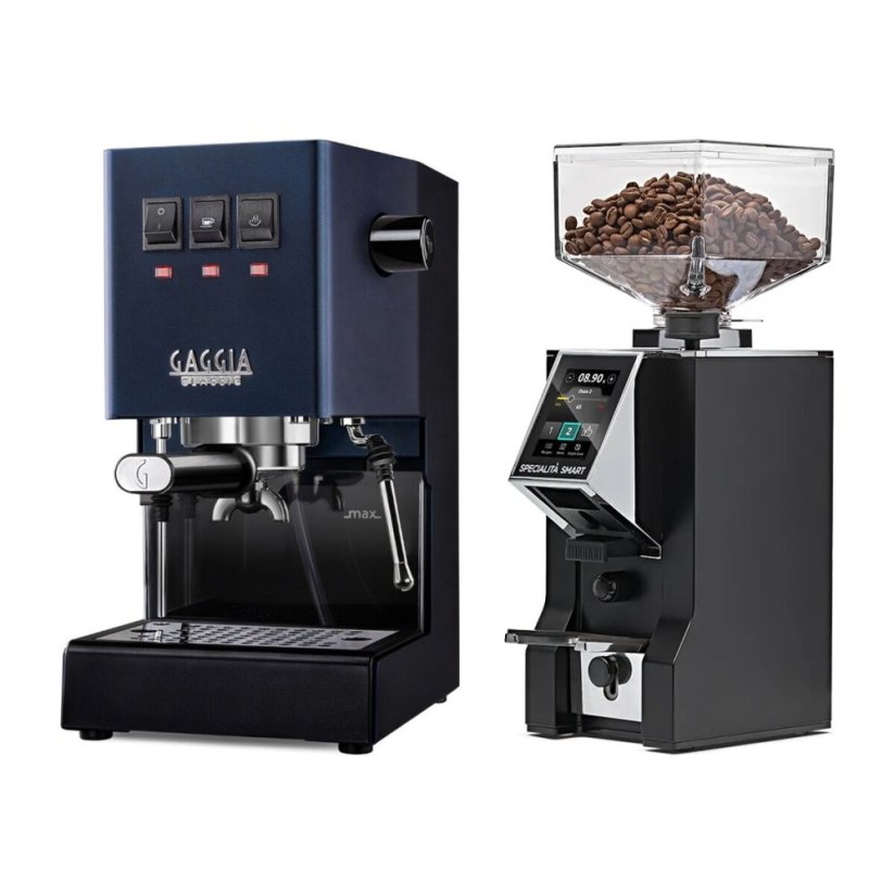 Gaggia Classic E24, modrá + Eureka Mignon Specialita Smart, CR black