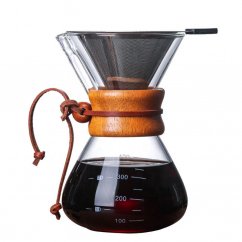 Ecocoffee chemex s nerezovým filtrem, 800ml