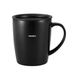 Hario termo hrnek s ouškem a víčkem 300 ml černý