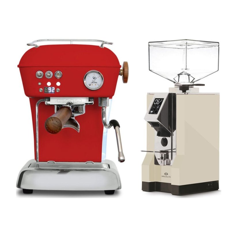Ascaso DREAM PID Love Red + Eureka Mignon Specialita, CR Cream