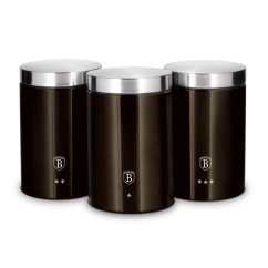 BERLINGERHAUS Dóza na potraviny sada 3 ks Shiny Black Collection