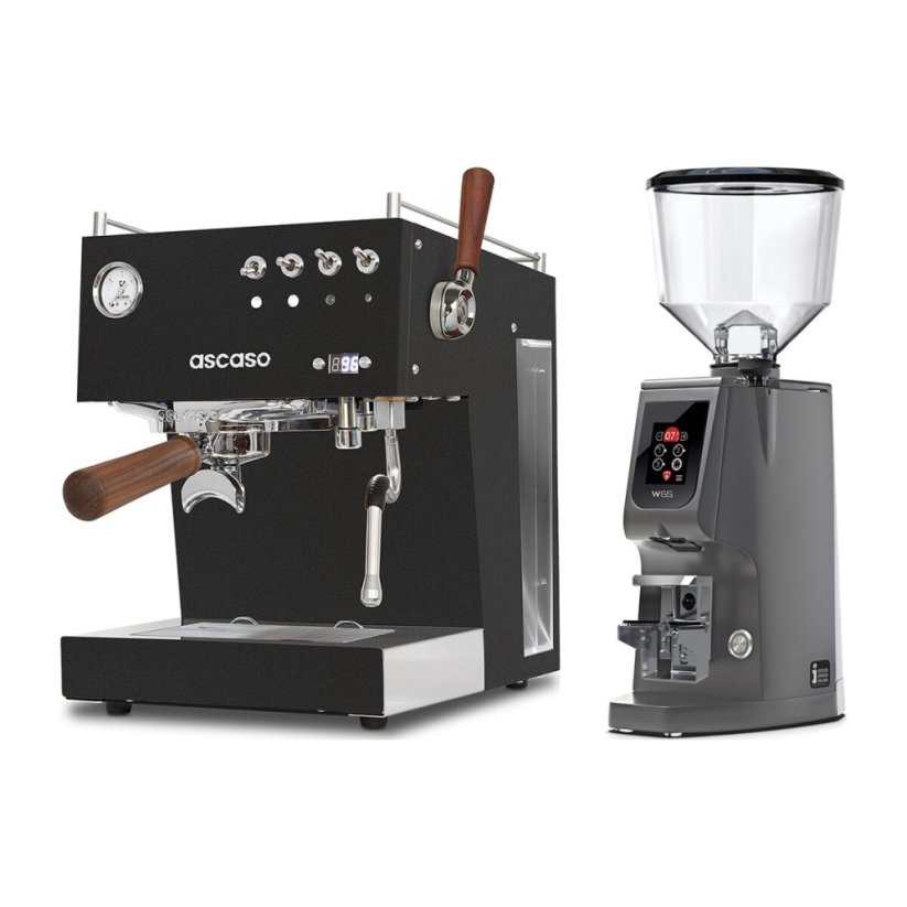 Ascaso Steel DUO PID PLUS, Black&Wood + Eureka Atom W 65, grey