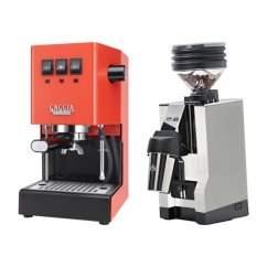 Gaggia Classic E24, oranžová + Eureka Mignon Zero 65 All Purpose, CR white