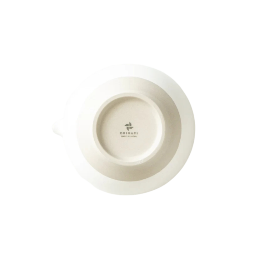 Origami Kataguchi miska na čaj bílá/béžová