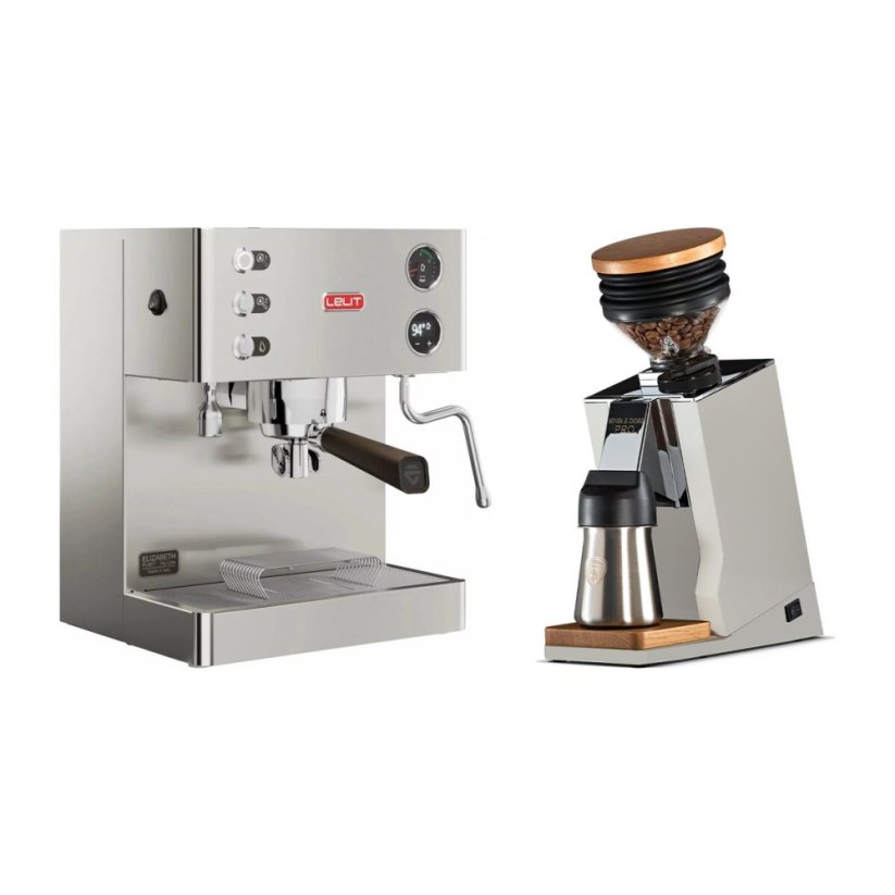 Lelit Elizabeth PL92T + Eureka Mignon Single Dose PRO, White & Oak