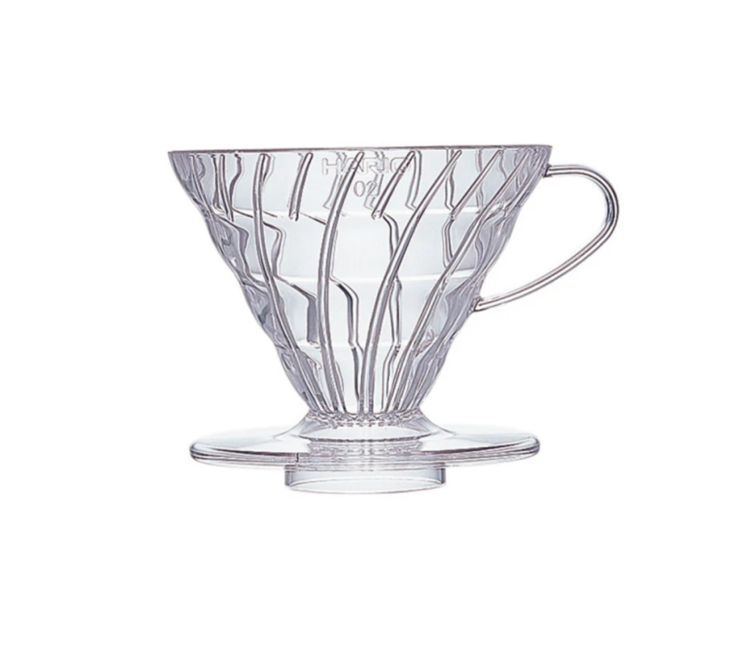 Hario plastový dripper na kávu V60-02 čirý