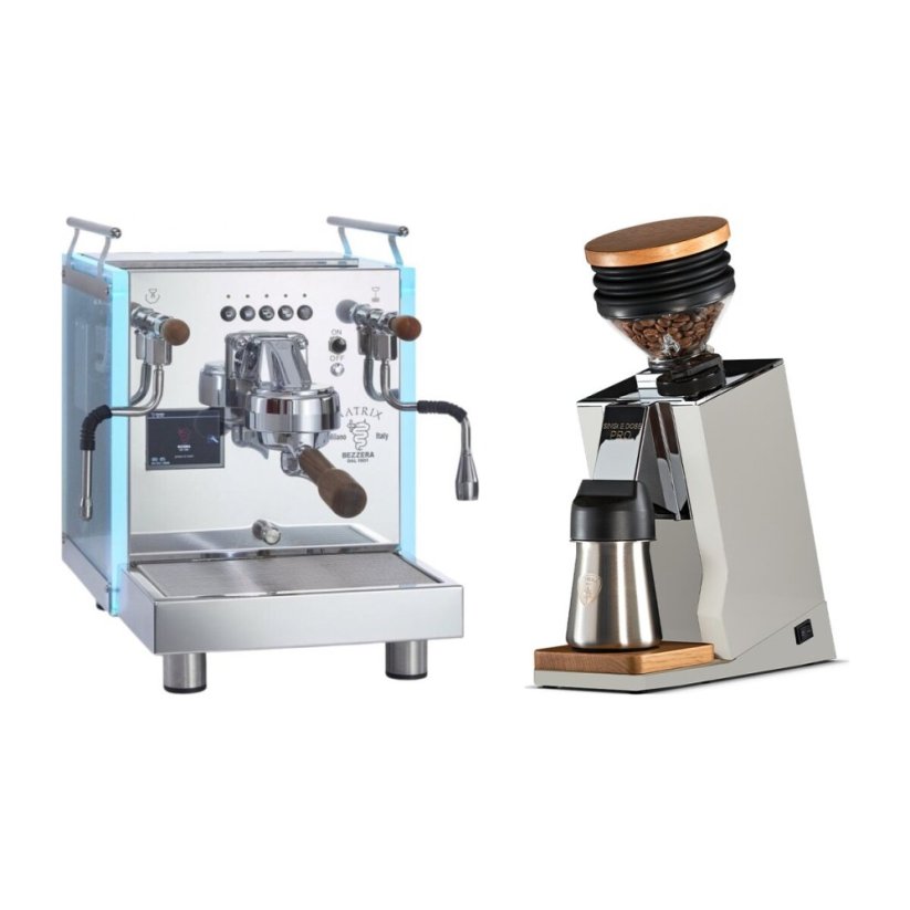Bezzera Matrix DE + Eureka Mignon Single Dose PRO, White & Oak